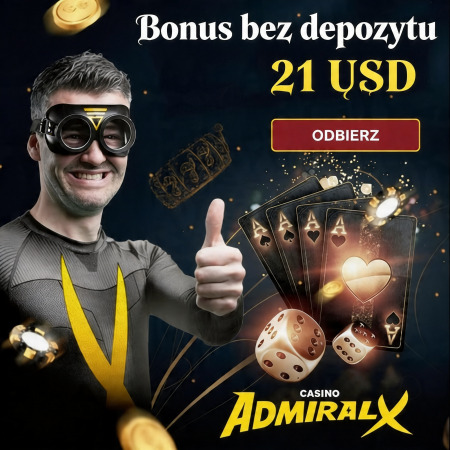Obraz dla 21 USD bez depozytu za rejestrację w kasynie Admiral-X