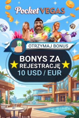 Obraz dla 10 USD/EUR bonus bez depozytu za rejestrację w Pocket Vegas