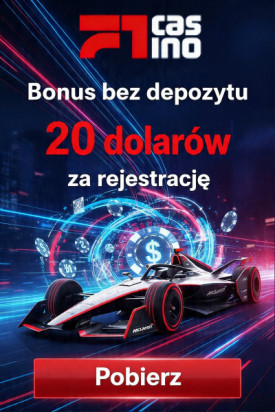 Obraz dla F1 Casino: 20$ darmowego bonusu bez depozytu na start