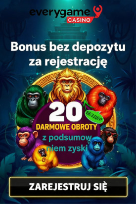 Obraz dla 20 darmowych spin&oacute;w bez depozytu w Everygame Casino