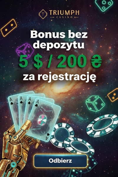 Obraz dla Bonus 5 USD lub 200 UAH bez depozytu w Kasynie Triumf