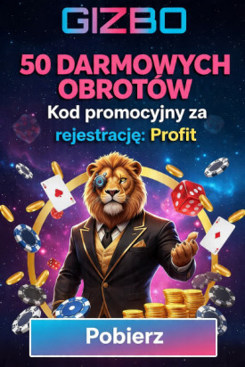 Obraz dla 50 darmowych spin&oacute;w w Gizbo Casino za samo założenie konta