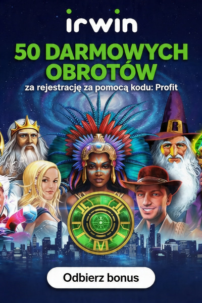 Obraz dla 50 darmowych spin&oacute;w bez depozytu w kasynie Irwin