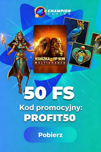 Obraz dla 50 darmowych spin&oacute;w bez depozytu w Champion Kasyno