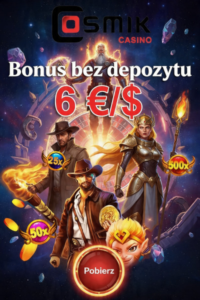 Obraz dla 6 &euro;/$ bonus bez depozytu w Cosmik Casino na start