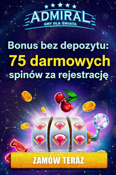Obraz dla 75 freespin&oacute;w w Admiral Casino za rejestrację bez depozytu