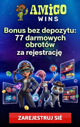 Obraz dla 77 darmowych spin&oacute;w bez depozytu w kasynie Amigo Wins