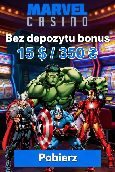 Obraz dla Bonus bez depozytu 15 $ / 350 ₴ w Marvel Casino na start