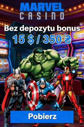 Obraz dla Bonus bez depozytu 15 $ / 350 ₴ w Marvel Casino na start