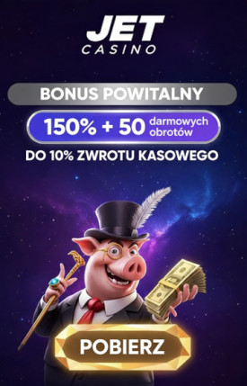 Obraz dla 50 darmowych spin&oacute;w i 150% bonusu w JET Casino