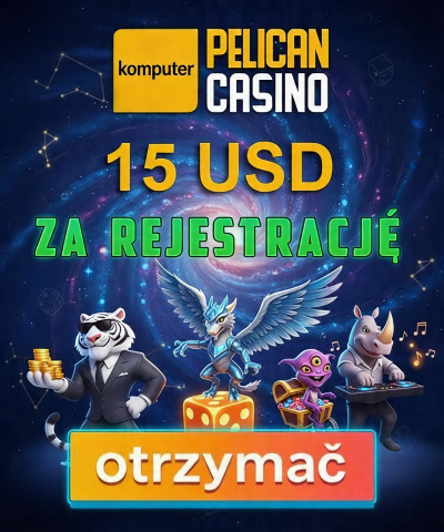 Obraz dla 15$ bonus bez depozytu w Pelican Casino za rejestrację Obraz dla 15$ bonus bez depozytu w Pelican Casino za rejestrację
